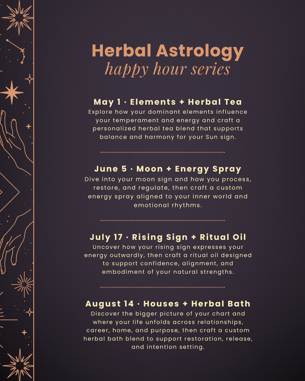 Herbal Astrology Happy Hour Series