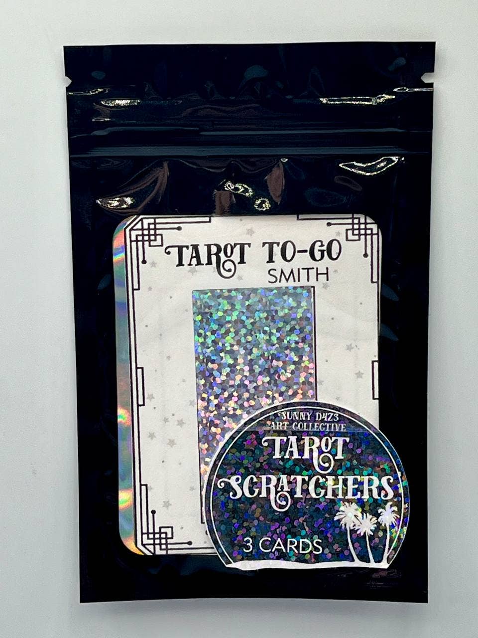 sunny d4z3 art collective - Scratchers- tarot to go white scratch off - 3 card pack - SMITH
