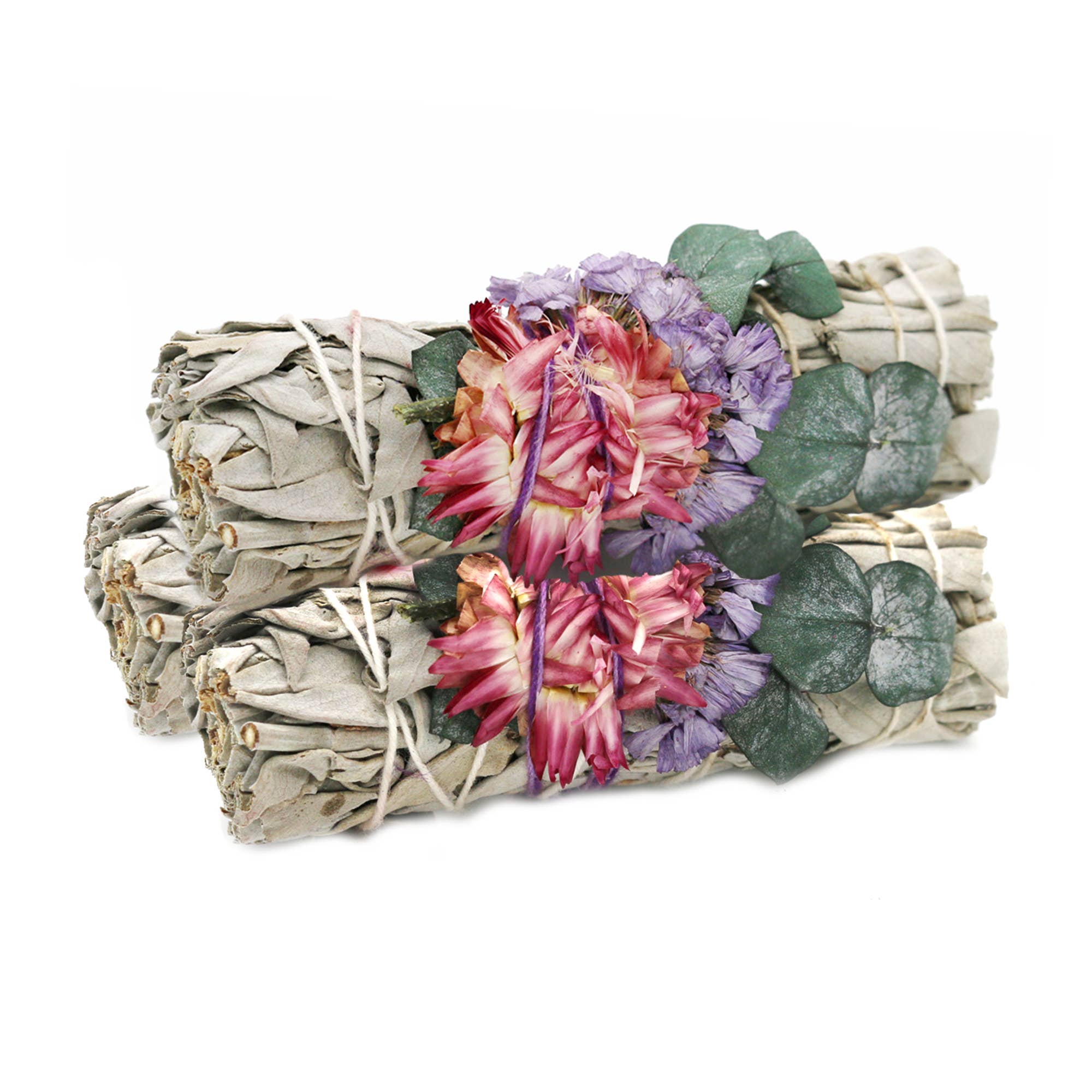 Designs by Deekay Inc. - White Sage Smudge Stick, Floral - Fairy Dreams (4 in.)