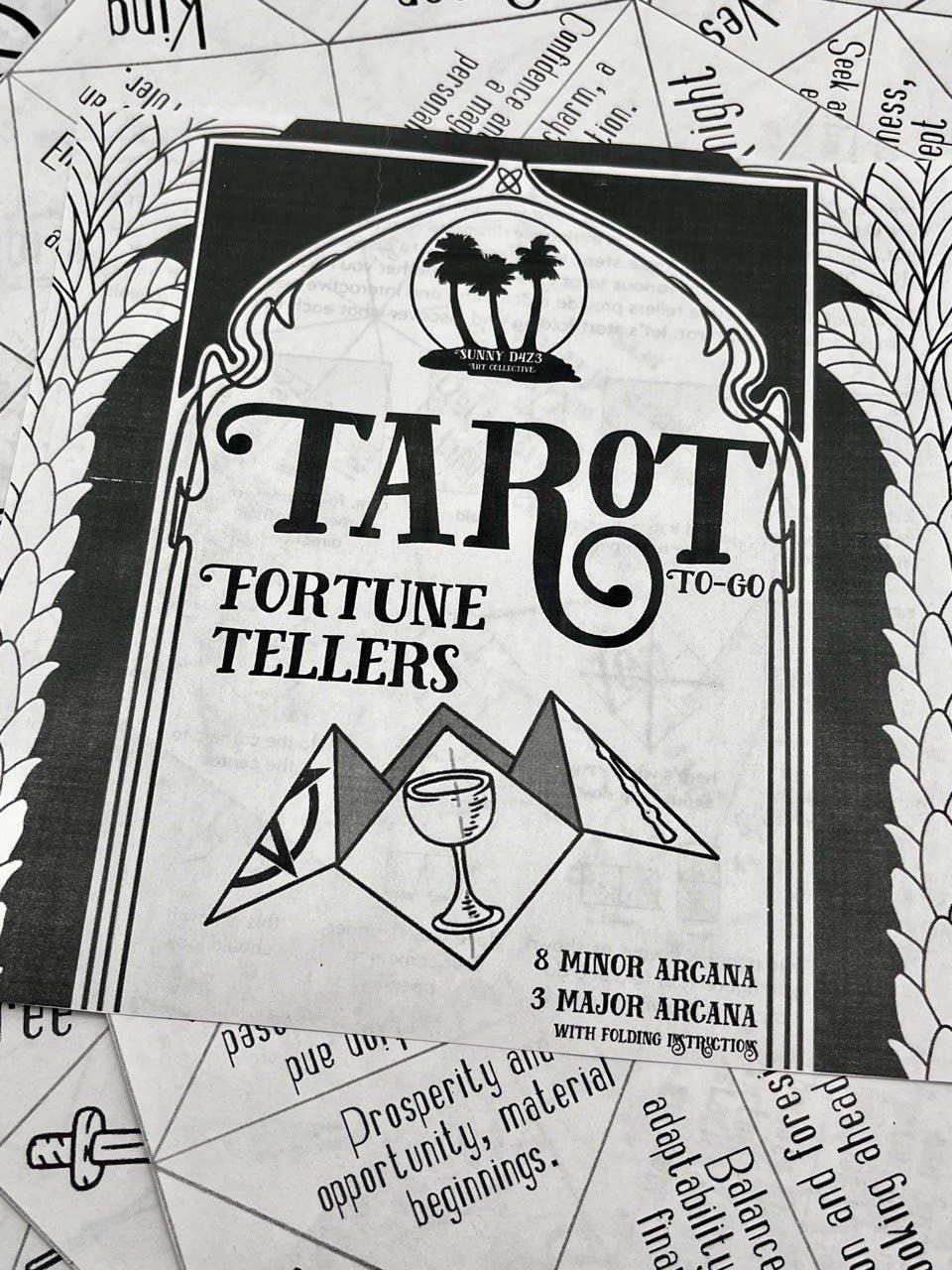 sunny d4z3 art collective - Fortune tellers- tarot to-go- fold at home tarot study aide