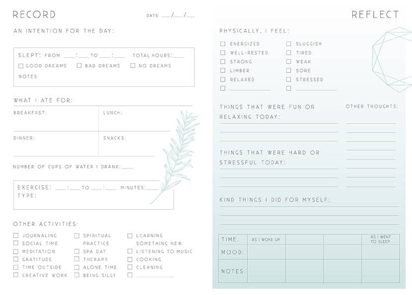 Self-Care: A Day and Night Reflection Journal (SALE!)