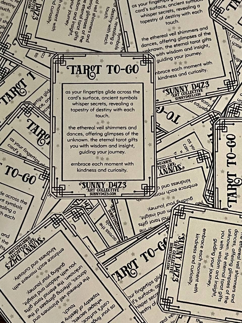 sunny d4z3 art collective - Scratchers- tarot to go white scratch off - 3 card pack - SMITH