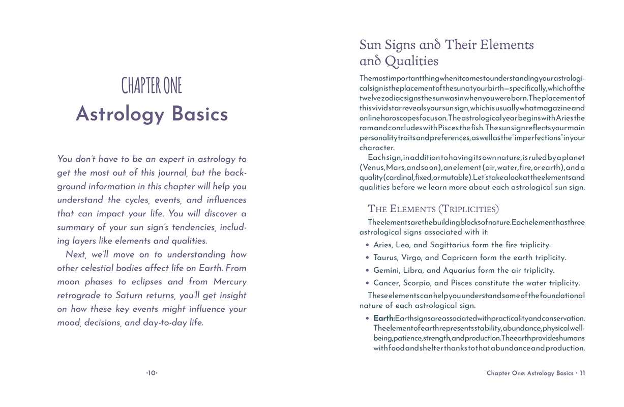 Astrology Journal by Mecca Woods: Hardcover; 192 pages / English