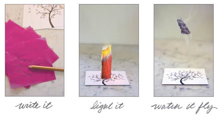 FLYING WISH PAPER ® - MINDFUL – Journal, Affirmation, Manifest, A Ritual Craft Kit