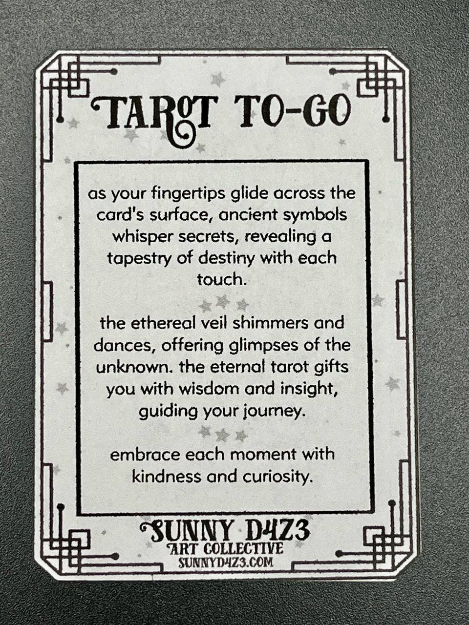 sunny d4z3 art collective - Scratchers- tarot to go white scratch off - 3 card pack - SMITH